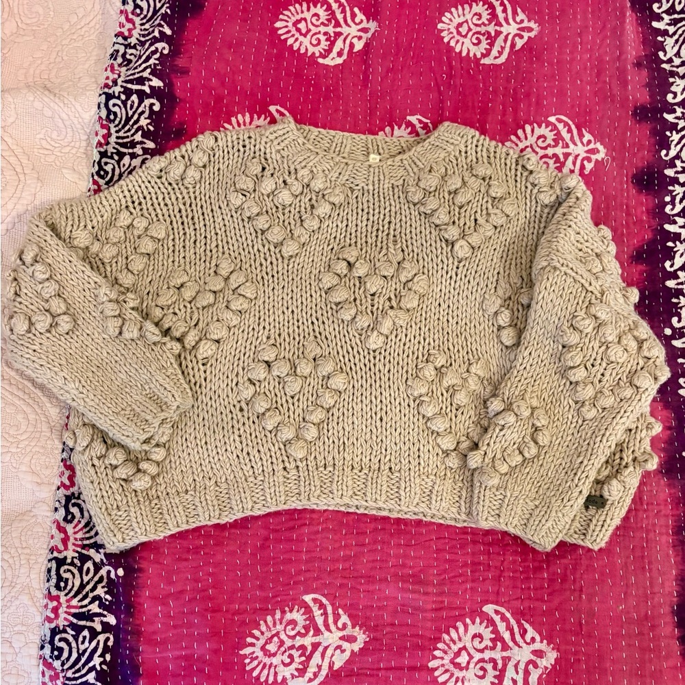 Wishlist Chunky Knit Beige Sweater